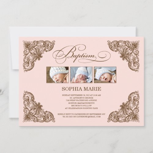VINTAGE FRAME  |  BAPTISM INVITATION