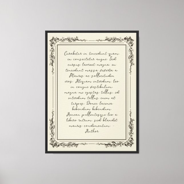 Vintage frame custom quote wall art (Front)