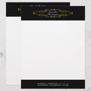 Vintage Frame Decoration - Spirals 1a Letterhead