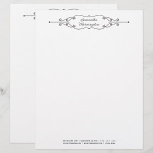 Vintage Frame Decoration - Spirals 2 Letterhead