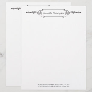 Vintage Frame Decoration - Spirals 3 Letterhead