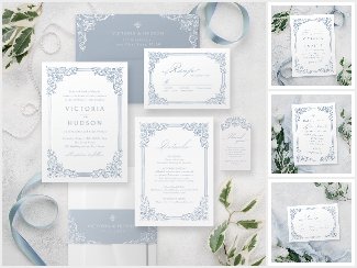 Vintage Frame Elegant Script Wedding