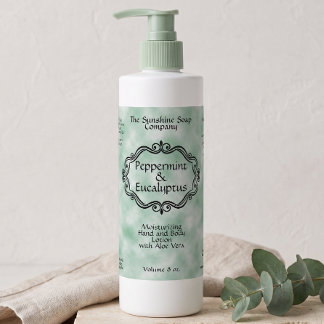 Vintage Frame Green Parchment Bottle Label