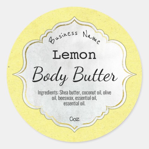 Vintage Frame Lemon Scented Product Labels