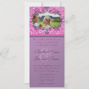 Vintage Frame Love Birds Wedding Invitation