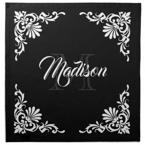 Vintage Frame Monogram Cloth Napkin