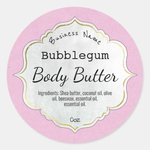 Vintage Frame Pink Bubblegum Product Labels