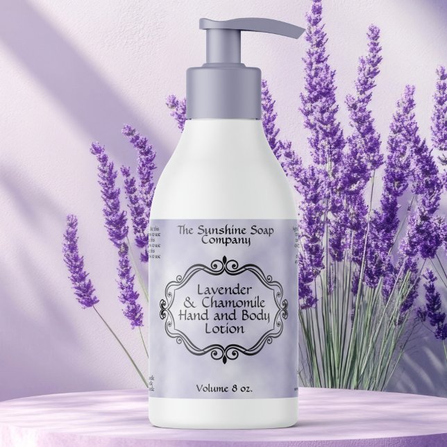 Vintage Frame Purple Parchment Cosmetics Bottle Rectangular Sticker (Creator Uploaded)