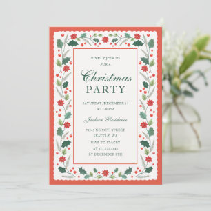 Vintage Frame Red Holiday Card