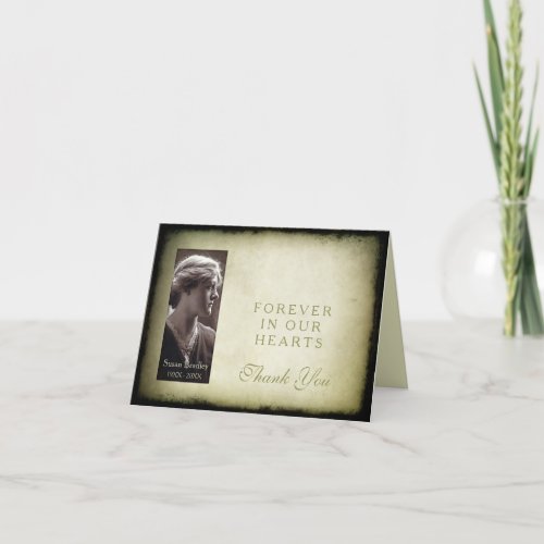 Vintage Frame Sympathy Thank You Note card