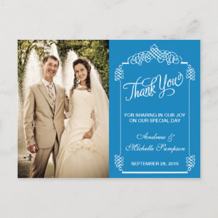 Vintage Frame Thank You Postcard Template