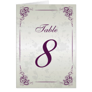 Vintage Frame Wedding Reception Table Number
