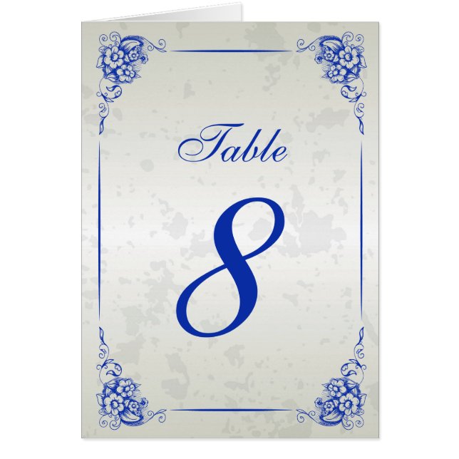 Vintage Frame Wedding Reception Table Number (Front)