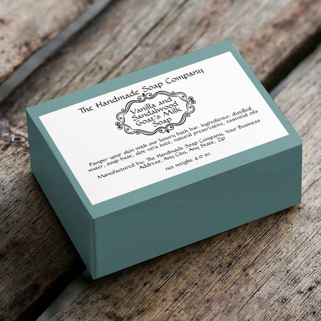 Vintage Frame White Soap Box Label (Creator Uploaded)