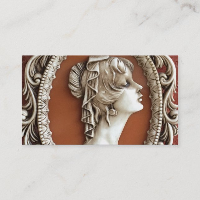 Vintage Framed Cameo Business Cards (Front)