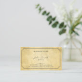 Vintage Framed Old Paper Apothecary Business Card (Standing Front)