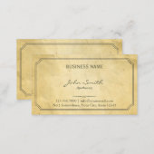 Vintage Framed Old Paper Apothecary Business Card (Front/Back)