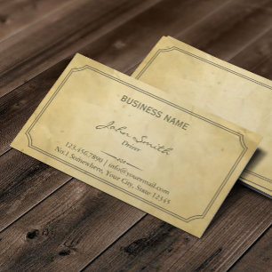 Vintage Framed Old Paper Driver Business Card