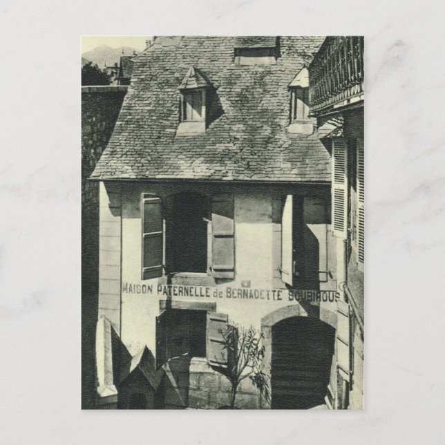 Vintage France, Birthplace of St Bernadette Postcard (Front)