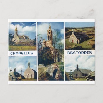 Vintage France  Bretagne  Churches And Chapels Postcard by Franceimages at Zazzle