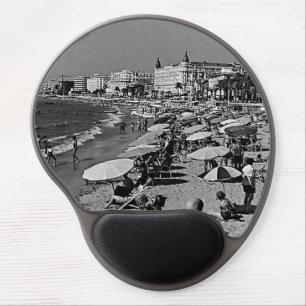 Vintage France Cannes the beach Gel Mouse Pad