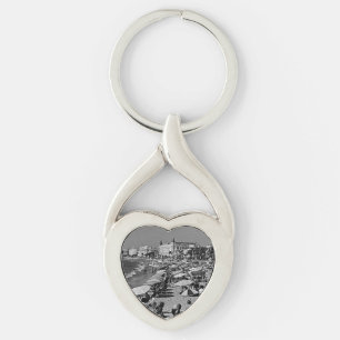 Vintage France Cannes the beach Keychain