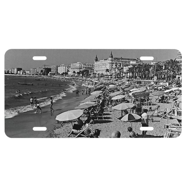 Vintage France Cannes the beach License Plate (Front)