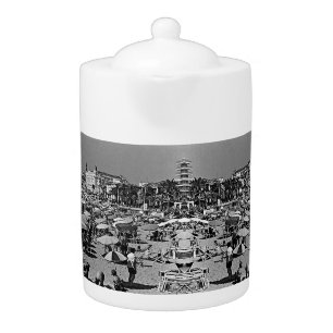 Vintage France Cannes the beach Teapot