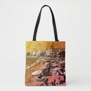 Vintage France Cannes the beach Tote Bag