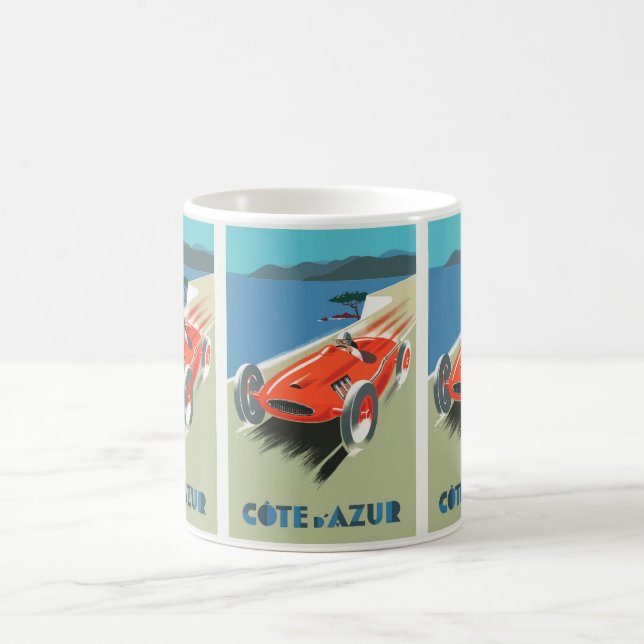 Vintage France: Côte d'Azur Travel Coffee Mug (Center)