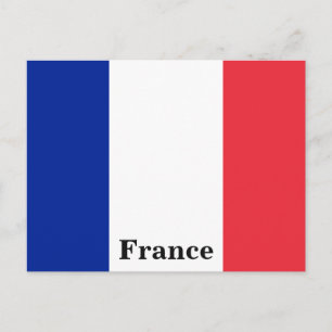 Vintage France Flag Travel Tourism Postcard