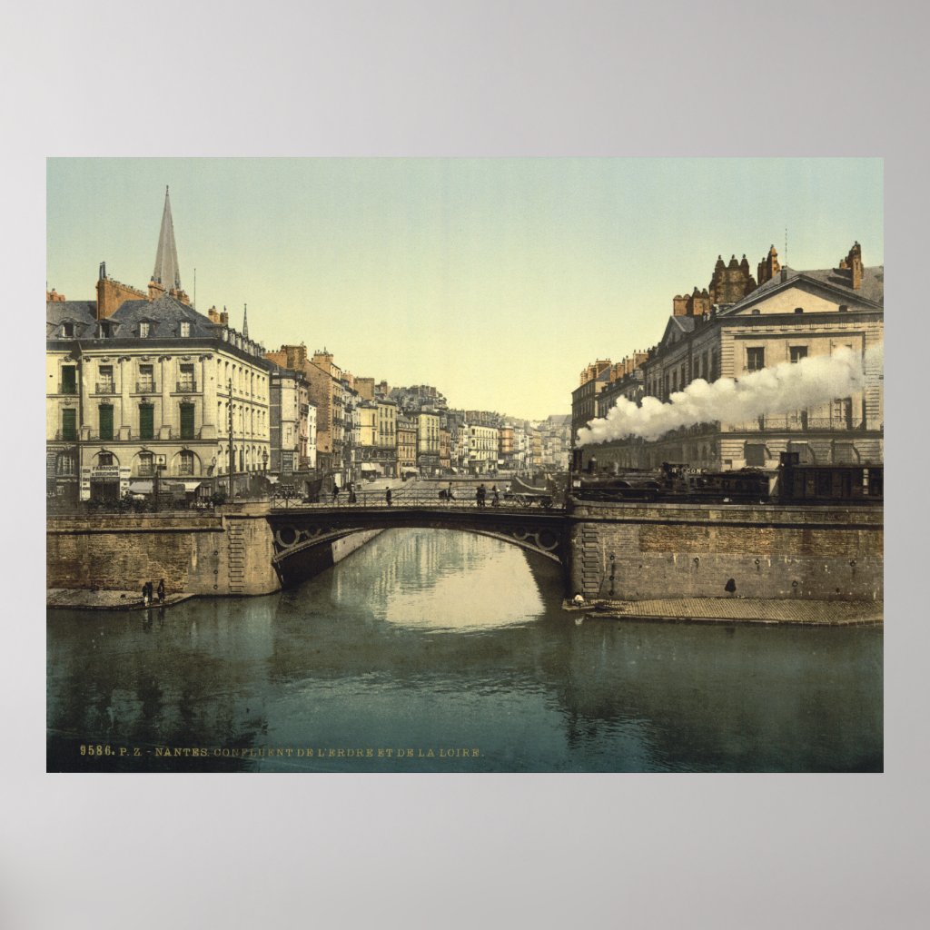 Vintage France poster, Nantes & Loire river, Brittany