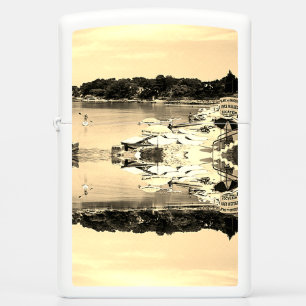 Vintage France Nice Antibes The Garoupe beach Zippo Lighter