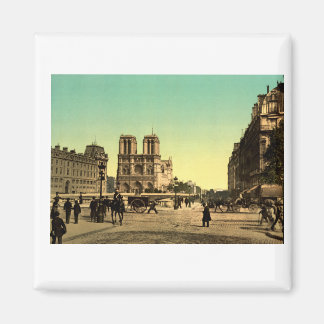 Vintage France, Notre Dame Cathedral, Paris Magnet