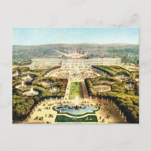 Vintage France Palace of Versailles Postcard
