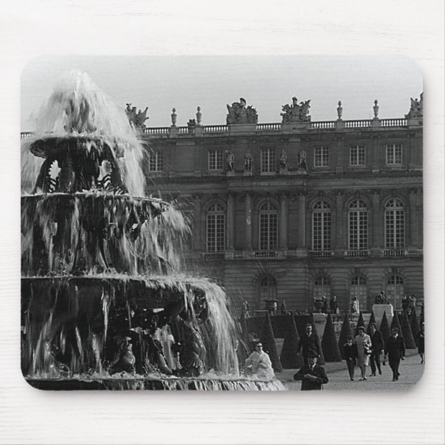 Vintage France palace Versailles Pyramid fountain Mouse Pad (Front)