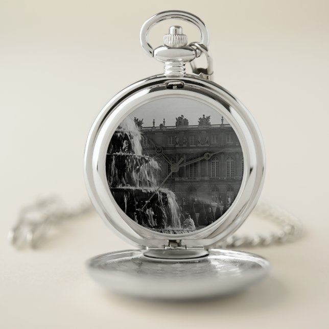 Vintage France palace Versailles Pyramid fountain Pocket Watch (Inside)