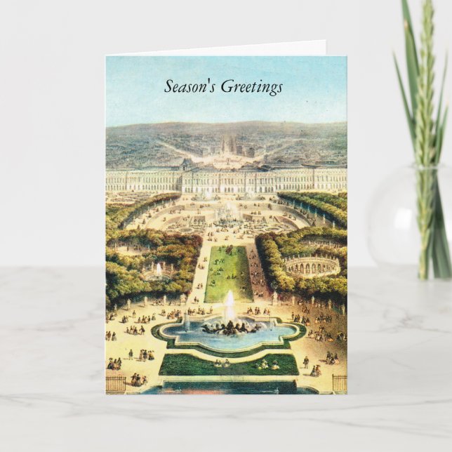 Vintage France, Palais de Versailles Holiday Card (Front)
