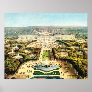 Vintage France  Palais De Versailles Poster by Franceimages at Zazzle