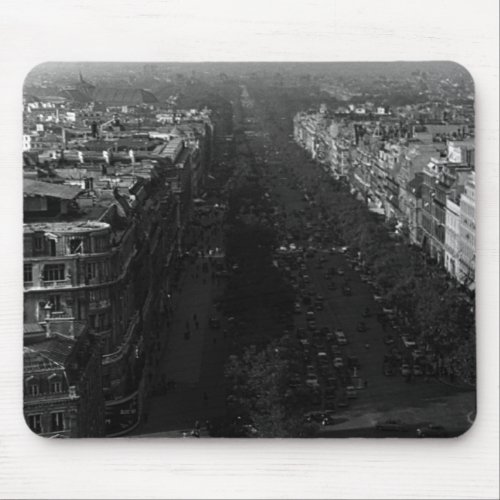 Vintage France Paris champs elysees avenue Mouse Pad