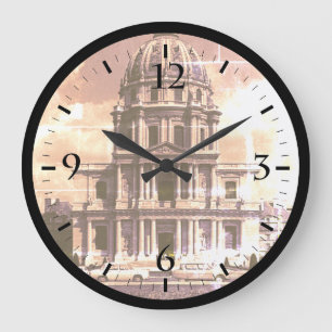 Vintage France Paris Church Saint Louis Invalides  Large Clock