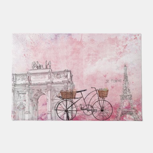 Vintage France Paris Doormat