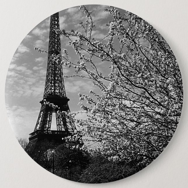 Vintage France Paris Eiffel tower 1970 Button (Front)