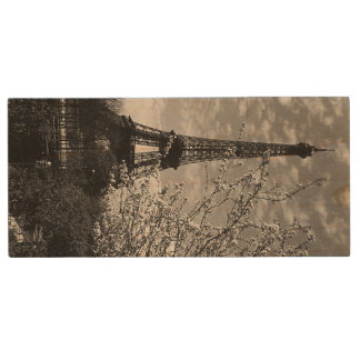 Vintage France Paris Eiffel tower 1970 Wood Flash Drive