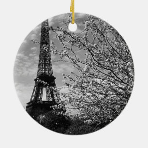 Vintage France Paris Eiffel tower Ceramic Ornament