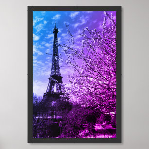Vintage France Paris Eiffel tower Framed Art