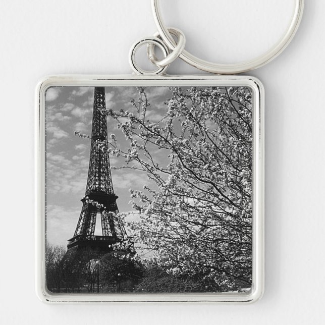 Vintage France Paris Eiffel tower Keychain (Front)