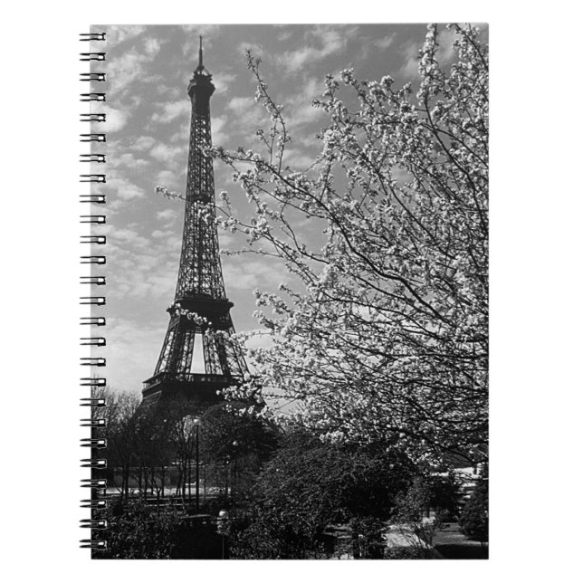 Vintage France Paris Eiffel tower Notebook (Front)