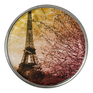 Vintage France Paris Eiffel Tower Playing Cards Golf Ball Marker