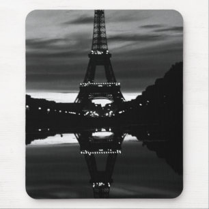 Vintage France Paris Eiffel tower reflection Mouse Pad